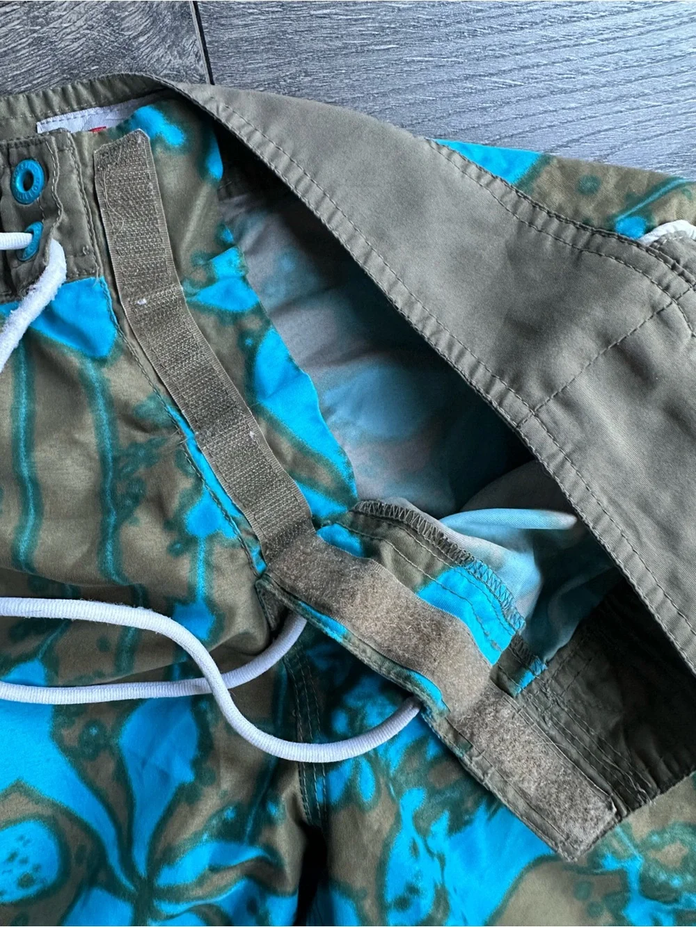 Mossimo Men's Board Swimming Short Size 30 Blue/Gray Floral Drawstring